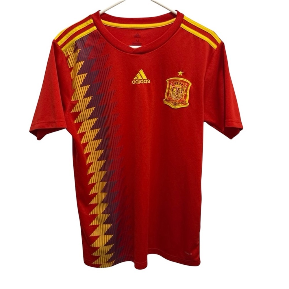 Adidas Spain National Team Football Soccer Jersey 2018 Mens Med Climalite